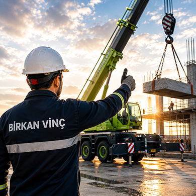 Güvenli vinç operasyonları ve saha güvenliği